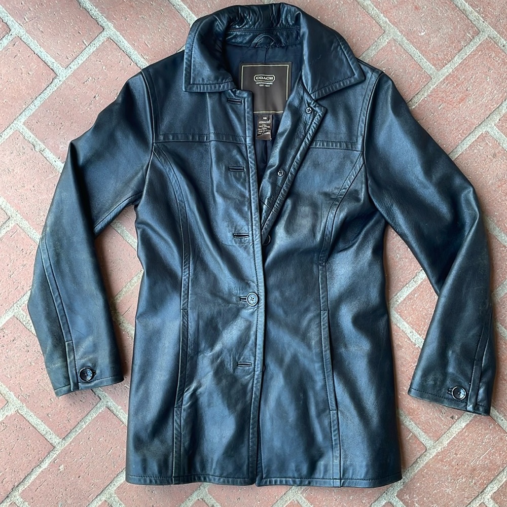 Leather Coach jacket